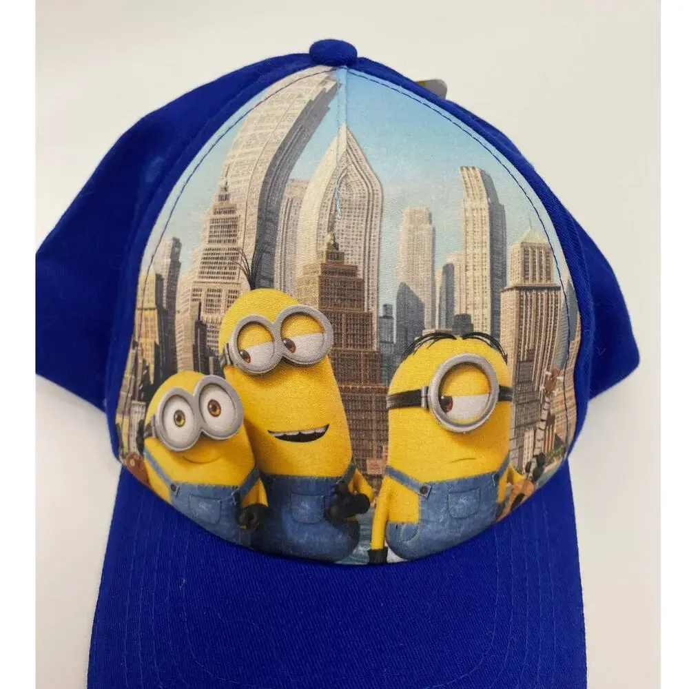 Minions Kids Baseball Hat Snapback Cap Kevin Stuart Bob Adjustable Size Blue NEW